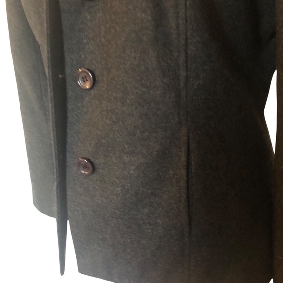 SANDRO wool jacket blazer pockets SZ 12 luxury designer VTG charcoal grey - Picture 7 of 10